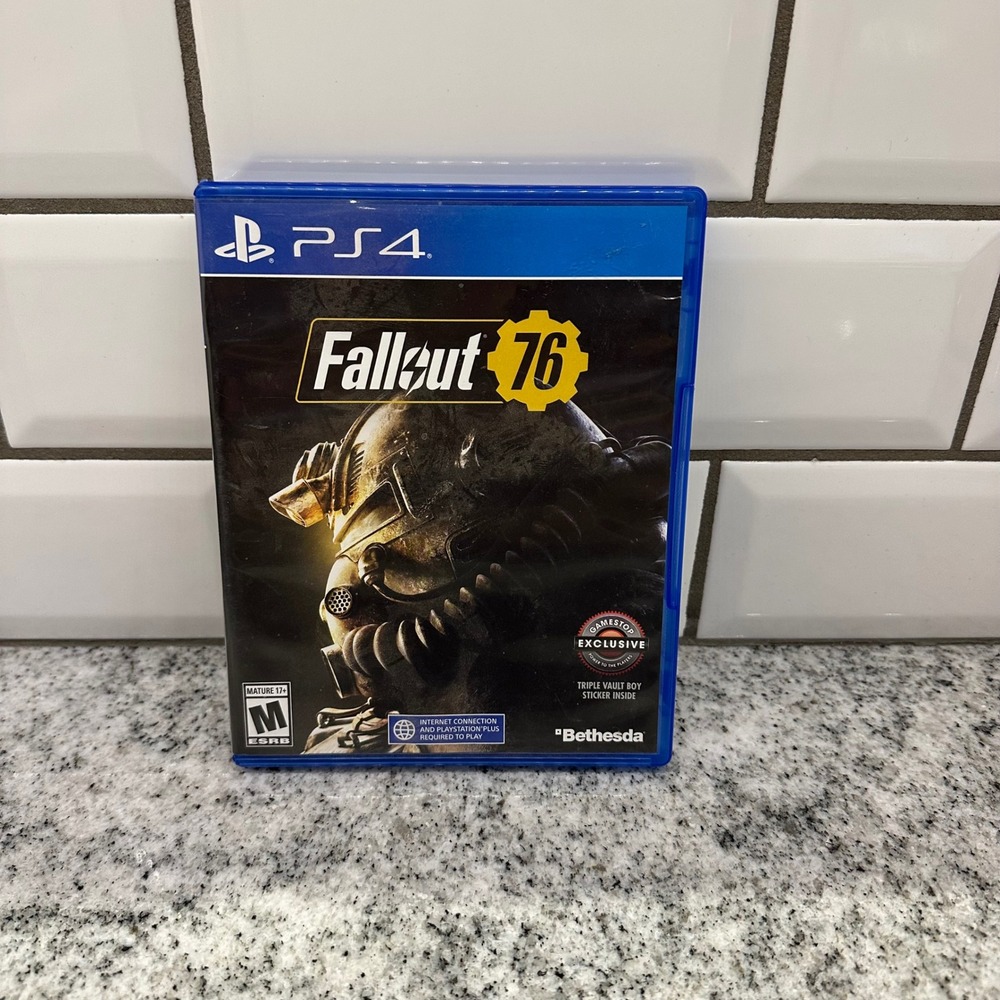 Bethesda PS4 Fallout 76 GameStop Blue Case Action RPG Wasteland Survival